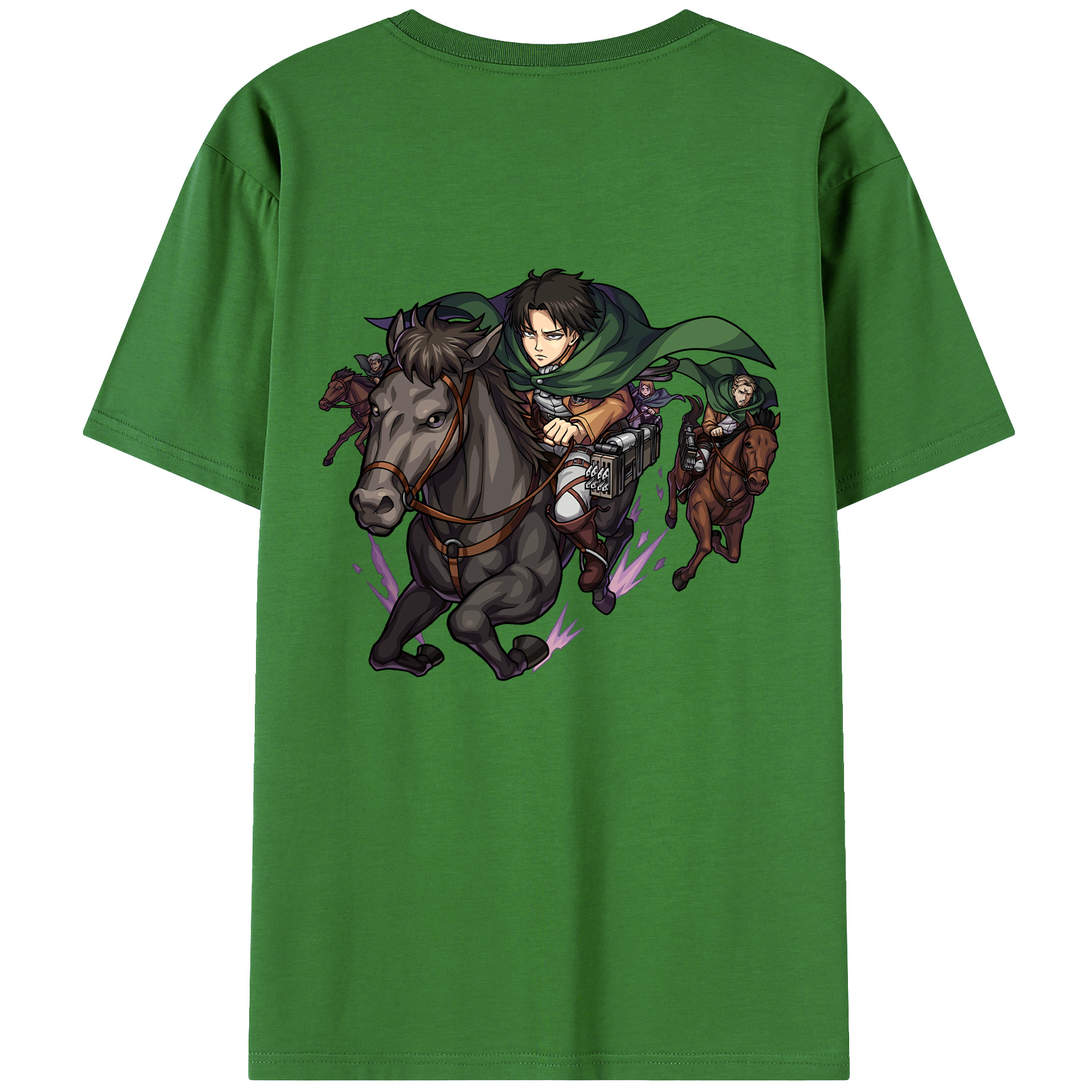 （画像用） 進撃の巨人 リヴァイ·アッカーマン Attack on Titan Levi Ackerman レディース半袖Tシャツ(バックプリント)